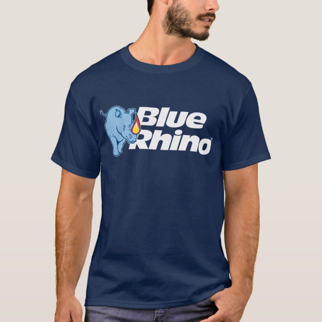 Camiseta Rinocerontes azules oscuros (Anverso)