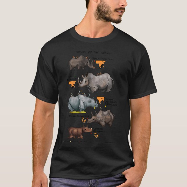 Camiseta Rinocerontes Del Mundo (Anverso)