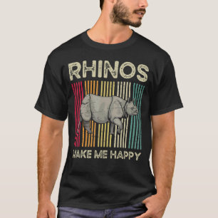 Camiseta Rinocerontes me hacen feliz rinocerontes animales