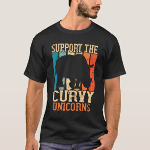 Camiseta Rinocerontes retro rinocerontes apoyan a unicornio