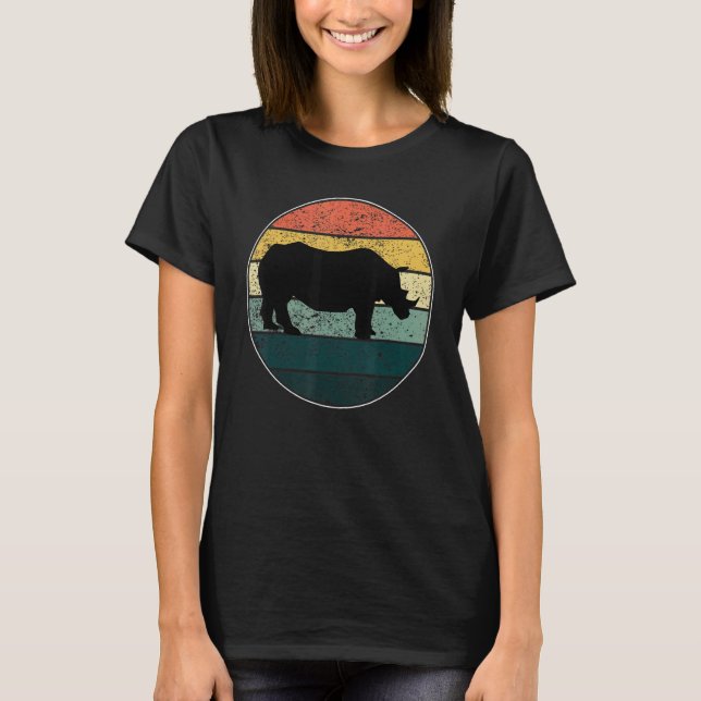 Camiseta Rinocerontes retro vintage (Anverso)