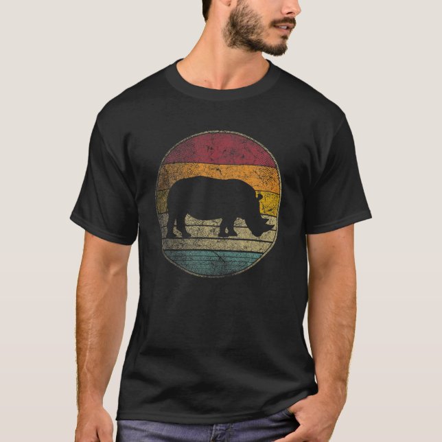 Camiseta Rinocerontes Rinocerontes Vintage Molesto Estilo R (Anverso)