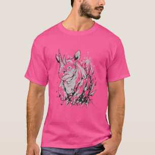 Camiseta Rinocerontes se rompen en África Se crían los anim