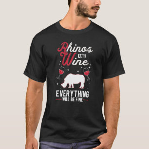 Camiseta Rinocerontes y vinos Todo irá bien