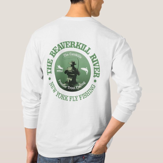 Camiseta Río Beaverkill (pesca de mosca) (Reverso)