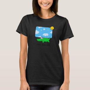 Camiseta Río: bebé cocodrilo Niños soleados en el zoológico
