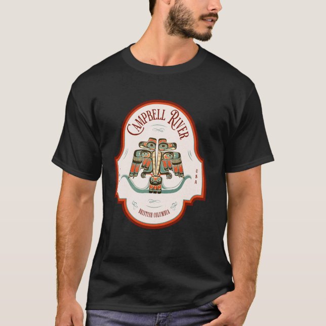 Camiseta Río Campbell BC Thunderbird Arte Pacífico Noroeste (Anverso)