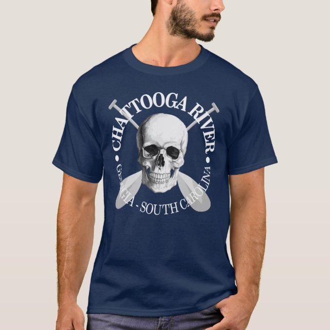 Camiseta Río Chattooga (cráneo) (Anverso)