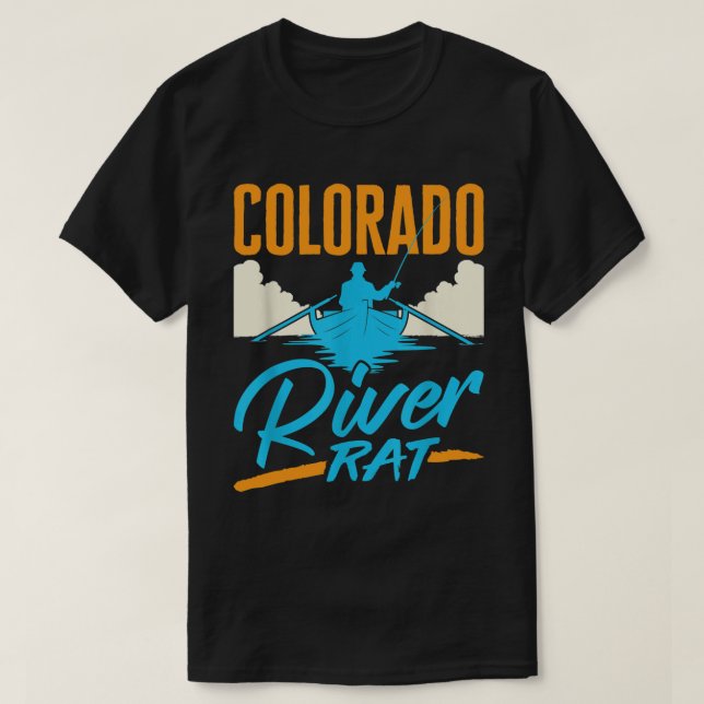 Camiseta Río Colorado Rat Rafting Canoeing Fishing Boatin (Diseño del anverso)
