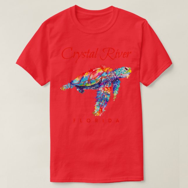 Camiseta Río Crystal Florida Turba acuática del mar1 (Diseño del anverso)