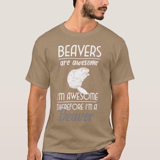 Camiseta Río de castores Canadá Zoo Animal retro (Anverso)