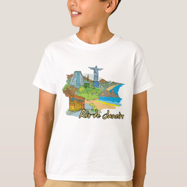 Camiseta Río de Janeiro, Brasil, Ciudad Famosa (Anverso)