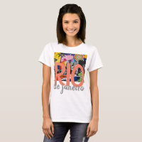 Río de Janeiro Brasil Graffiti Mural Shirt, w 2