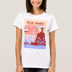 Camiseta Río de Janeiro Brasil Poster de Retro de Arte Viaj