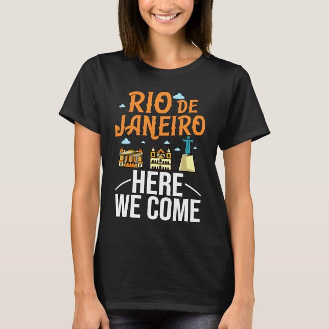 Camiseta Rio de Janeiro Brazil City Trip Skyline Map Travel (Anverso)