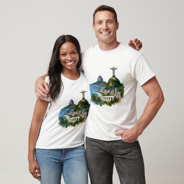 Camiseta Rio de Janeiro Cartão Postal (Unisexo)