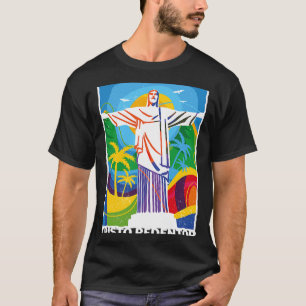 Camiseta Río de Janeiro Cristo Redentor Brasil Skyline Silh