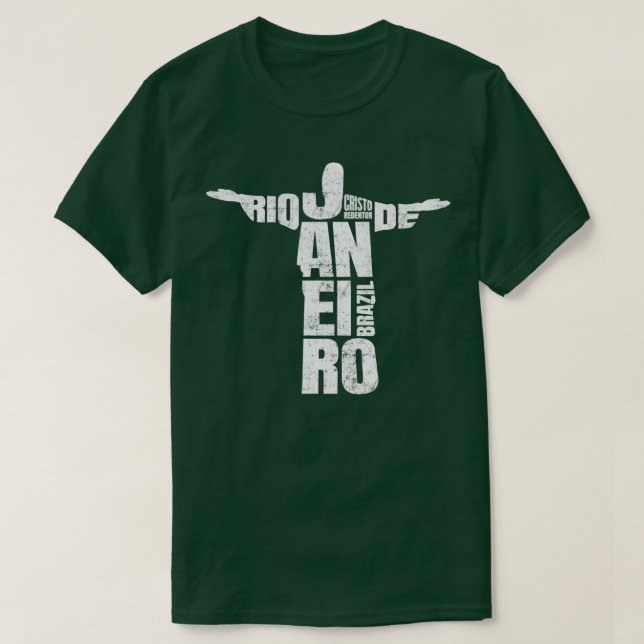 Camiseta Río de Janeiro Cristo Redentor Brasil Souvenir (Diseño del anverso)