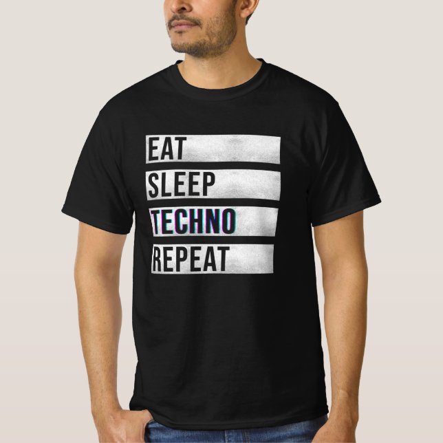 Camiseta Río Electro de Música Techno (Anverso)