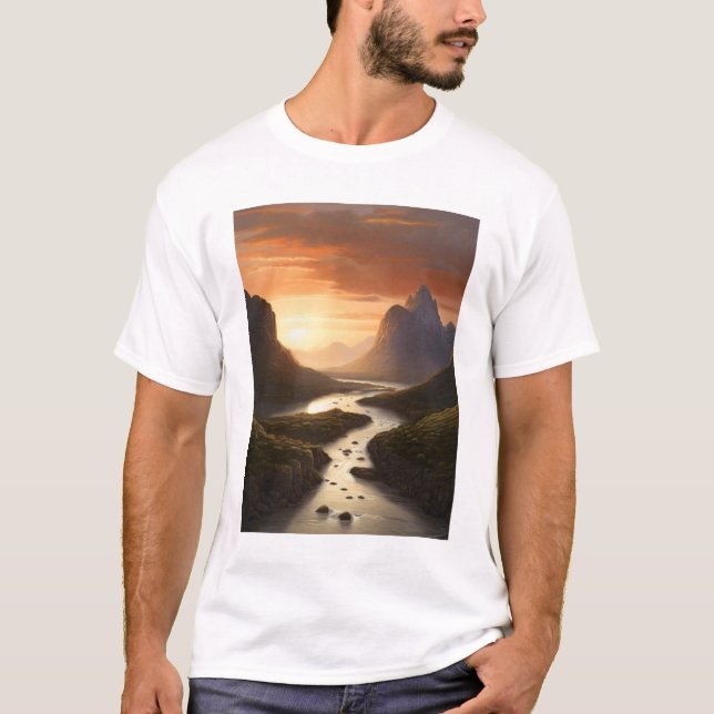 Camiseta Rio entre montanhas (Anverso)