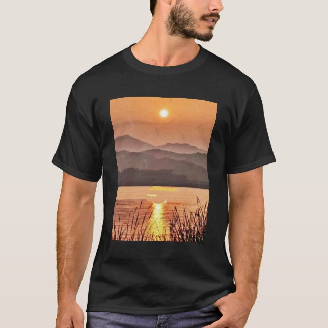 Camiseta río forestal y colina (Anverso)
