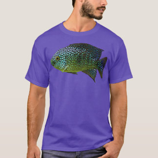 Camiseta Río Grande Cichlid Fish Gills Emerald Green Blue S