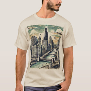 Camiseta Río Grunge en problemas de Chicago