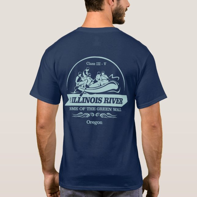 Camiseta Río Illinois (rafting 2) (Reverso)