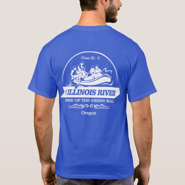Camiseta Río Illinois (rafting 2) (Reverso)