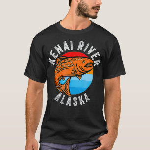 Camiseta Río Kenai Alaska pescando salmón
