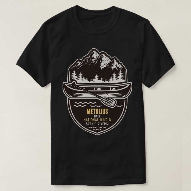 Camiseta Río Metolius Río nacional salvaje y panorámico (Diseño del anverso)