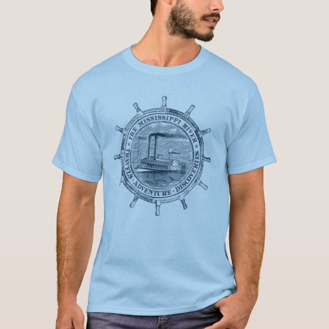 Camiseta Río Misisipi. Viajes. Aventura. Descubrimientos (Anverso)