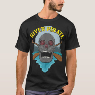 Camiseta Río Pirata Rafting Paddling Canoeist Canólogo cana