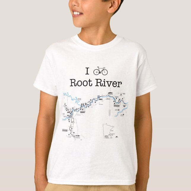 Camiseta Río raíz de la bicicleta (Anverso)