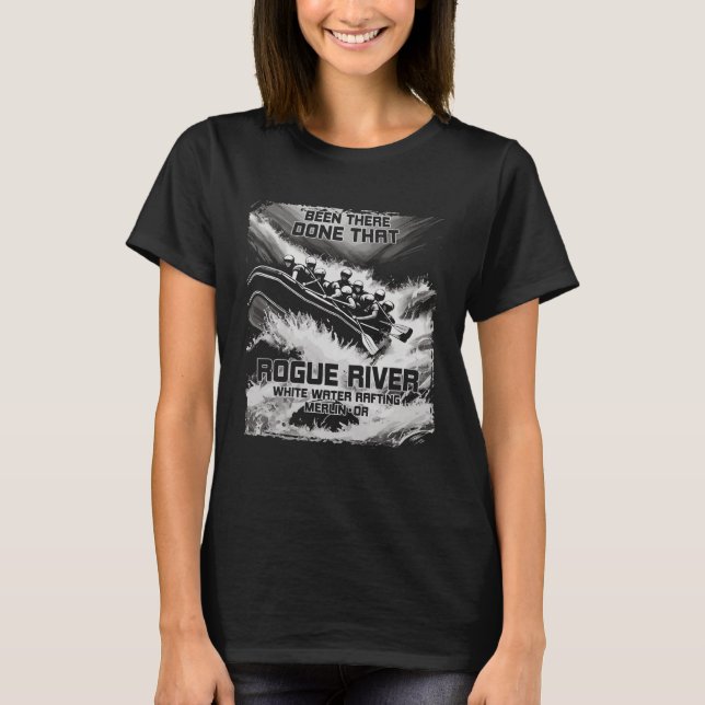Camiseta Río Rogue Agua Blanca Rafting Rapids Oregon Raft (Anverso)