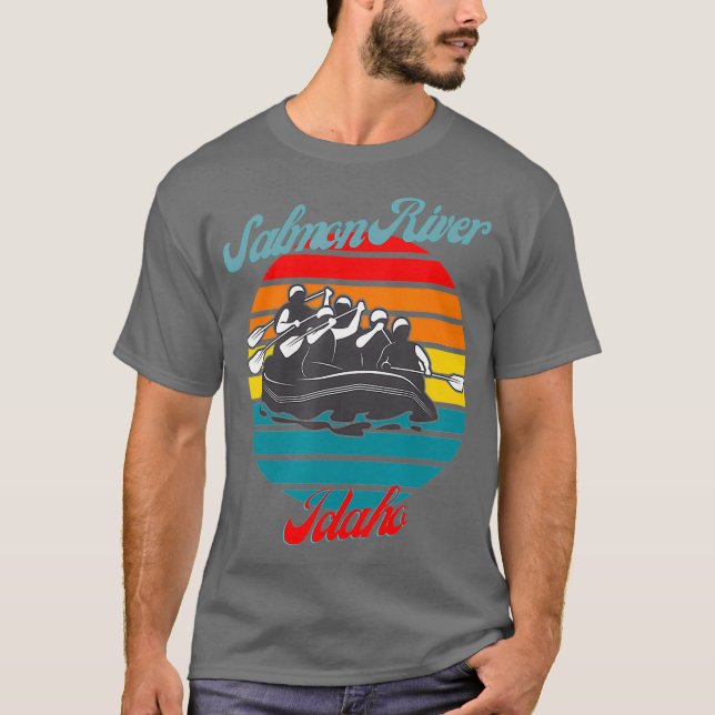Camiseta Río Salmon Idaho: piragüismo de Rafting (Anverso)