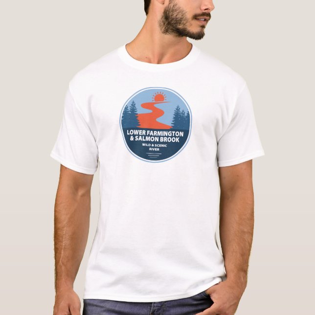 Camiseta Río salvaje y panorámico Farmington y Salmon Brook (Anverso)