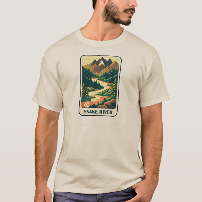 Camiseta Río Serpiente Colores de Idaho (Anverso)