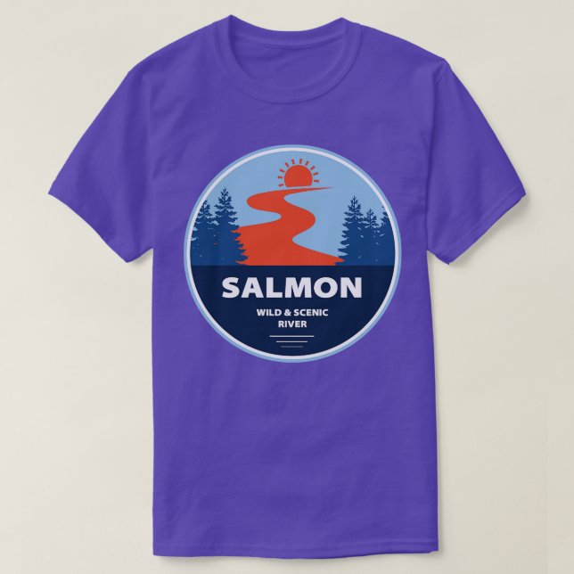 Camiseta Río Silvestre Y Escenario Salmón Idaho (Diseño del anverso)