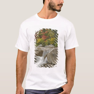 Camiseta Río Swift en cascada a través de rocas, Blanco
