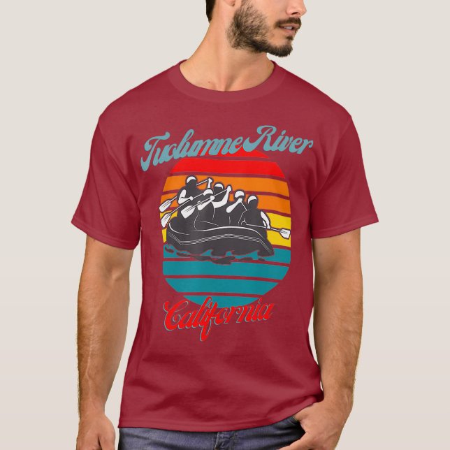 Camiseta Río Tuolumne California Rafting White Water (Anverso)