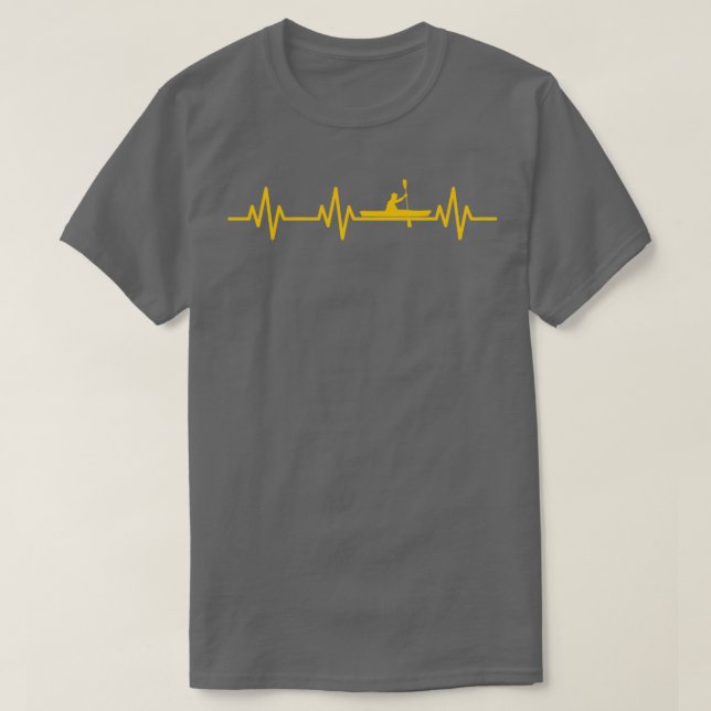 Camiseta Río Whitewater Kayaking Heartbeat Heart Love Lif (Diseño del anverso)