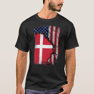 Camiseta RÍOS daneses Bandera media americana Dinamarca