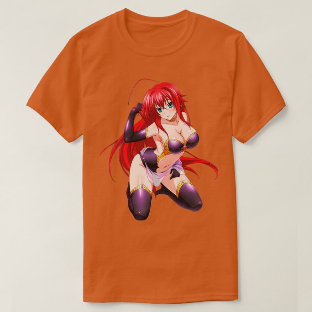 Camiseta Ríos de secundaria DxD Rias Gremory Black Suit (Diseño del anverso)