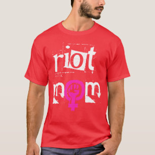 Camiseta RIOT GRRRL MOM texto blanco