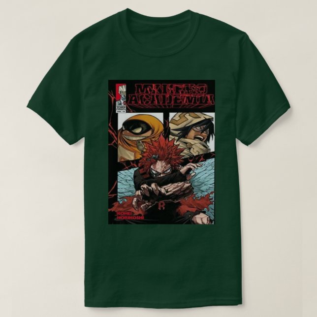 Camiseta Riot rojo Kirishima Eijirou 8 (Diseño del anverso)