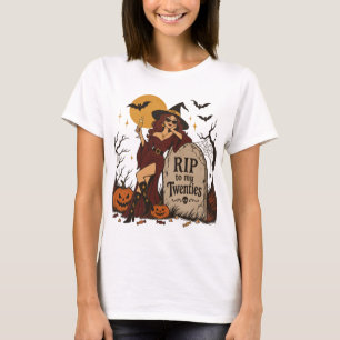 Camiseta RIP a Mis Veintes Retro Cumpleaños de Halloween