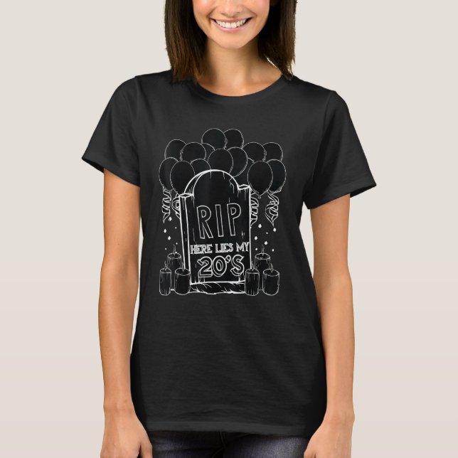 Camiseta Rip My 20's 30th Birthday Sarcastic Thirty Dark Q (Anverso)