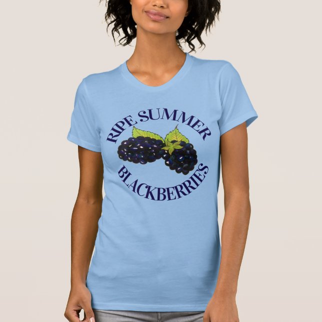 Camiseta Ripe Summer Blackberries Blackberry Berry Berries (Anverso)