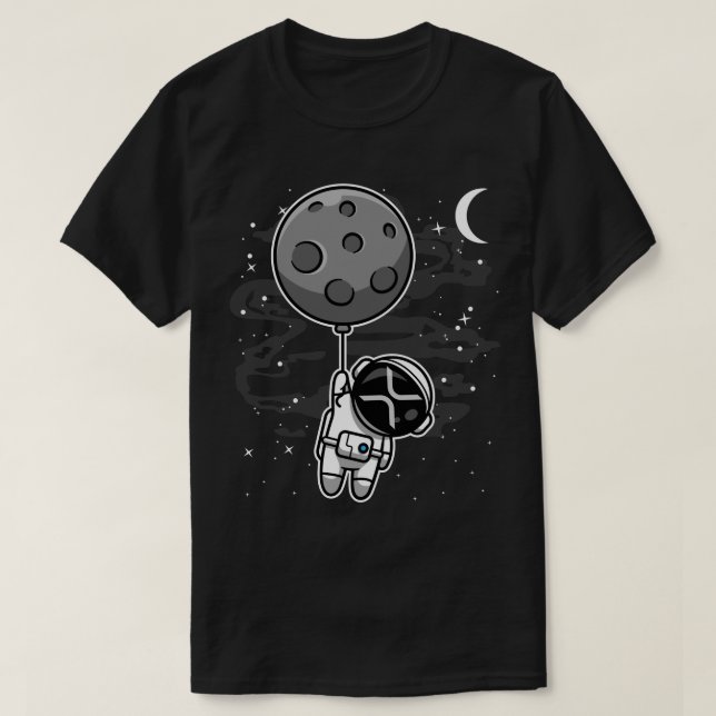 Camiseta Rípedo flotante astronauta XRP Crypto Coin HODL (Diseño del anverso)